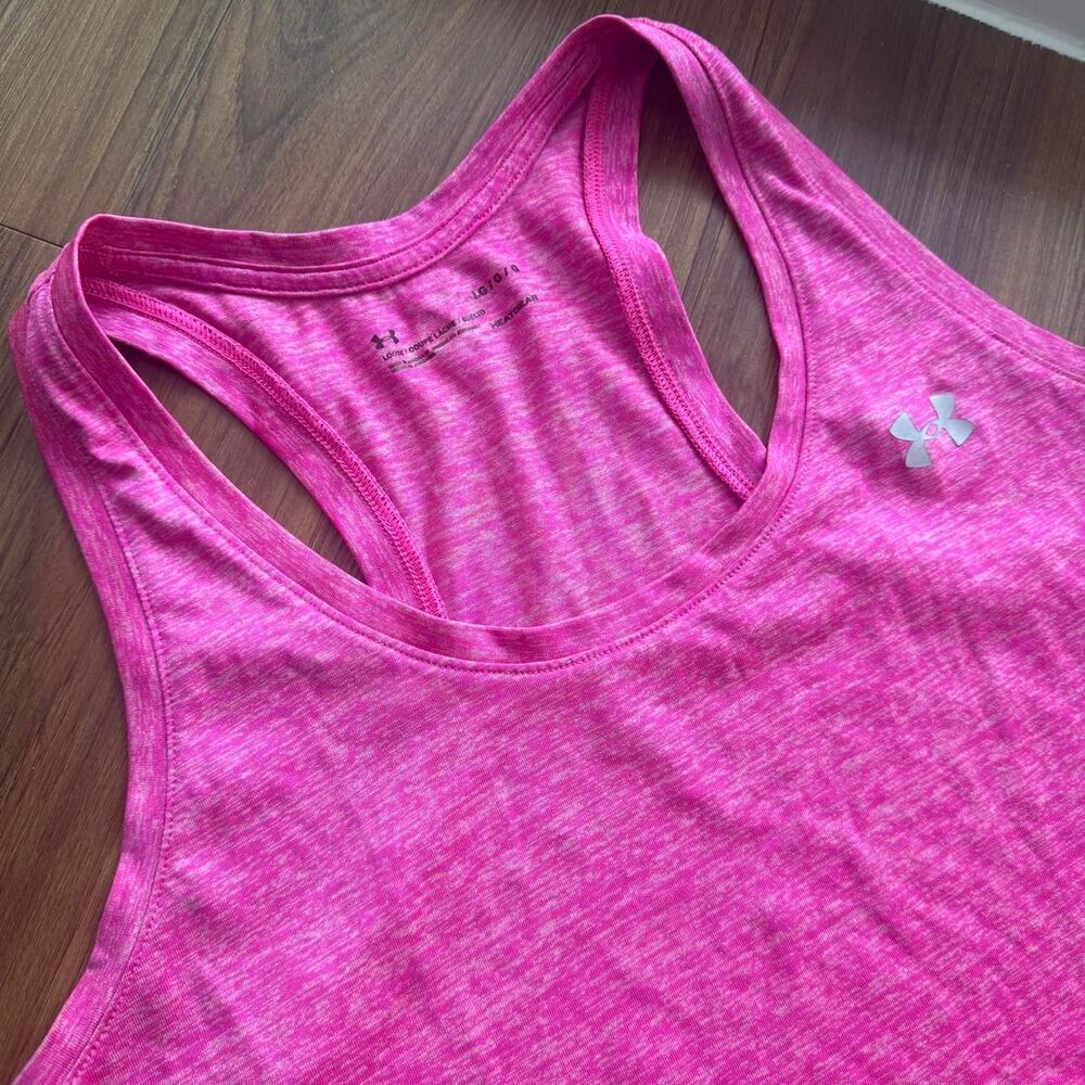 Under Armour Women's Pink Vest Work out Tank Top - Size Large Like New | Pilates